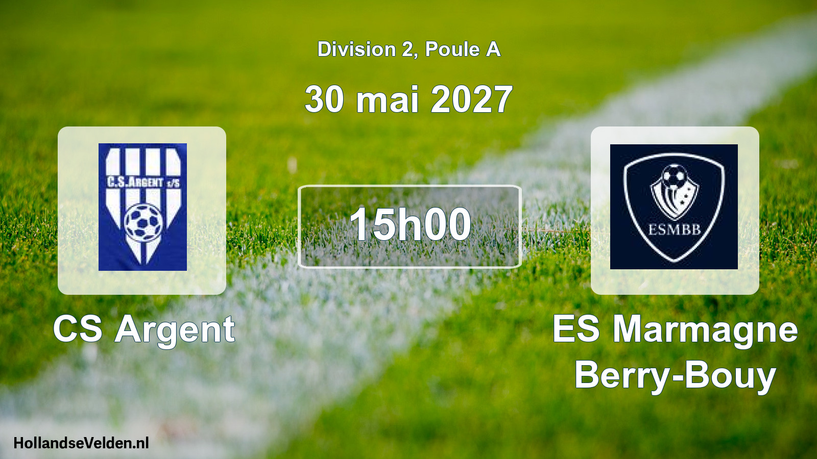 Match programmé: CS Argent - ES Marmagne Berry-Bouy (30 mai 2027)