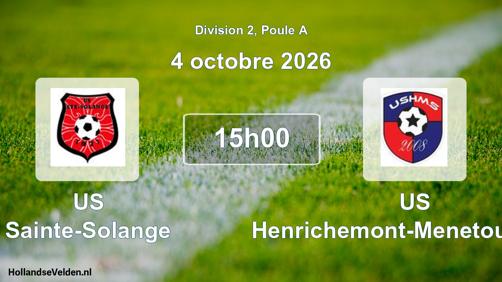 Match programmé: US Sainte-Solange - US Henrichemont-Menetou-Salon (4 octobre 2026)