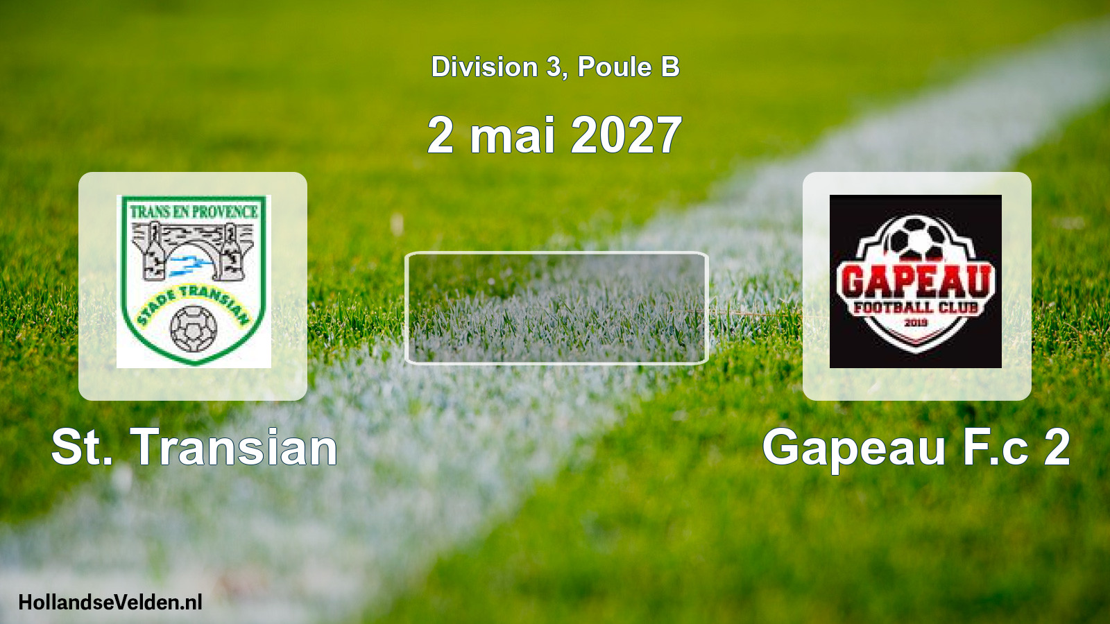 Geplande wedstrijd: St. Transian - Gapeau F.c 2 (2 mei 2027)