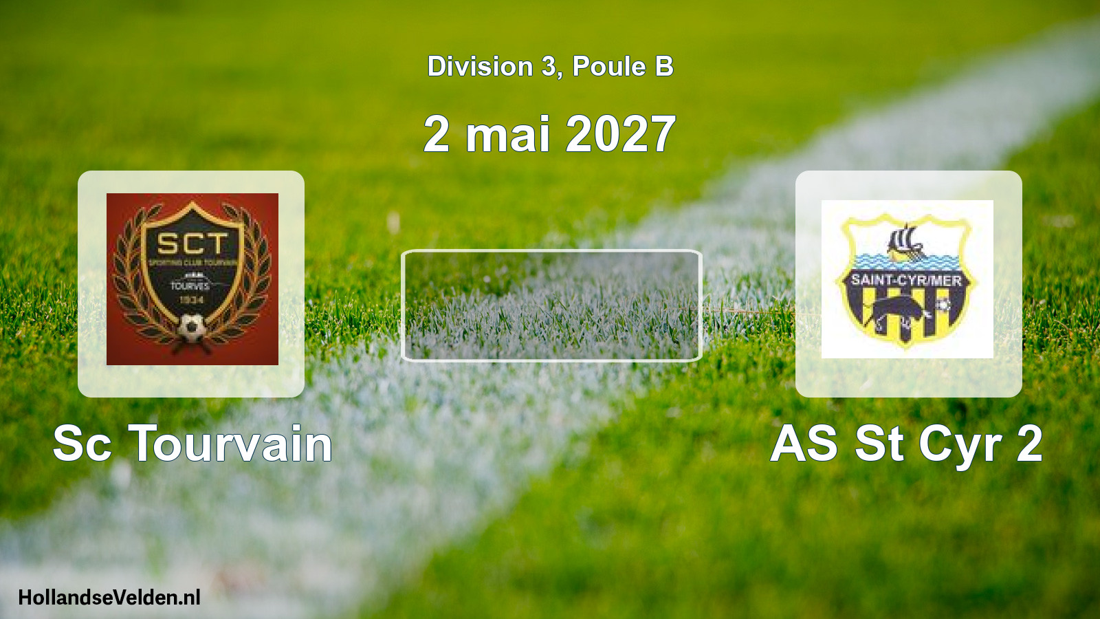 Match programmé: Sc Tourvain - AS St Cyr 2 (2 mai 2027)