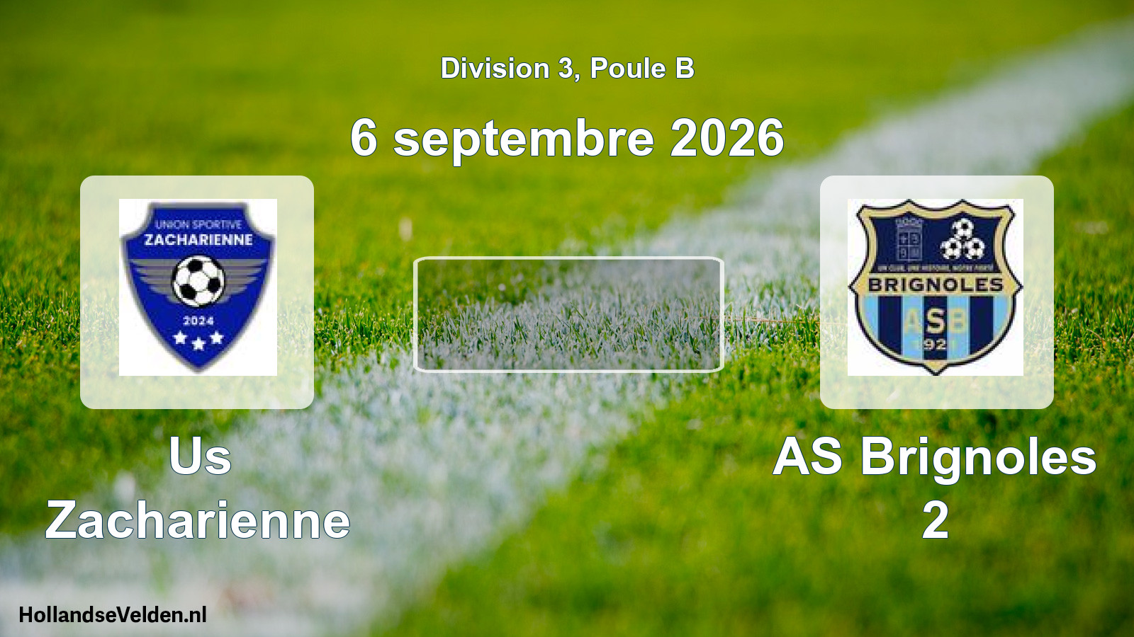Scheduled Match: Us Zacharienne - AS Brignoles 2 (6 September 2026)