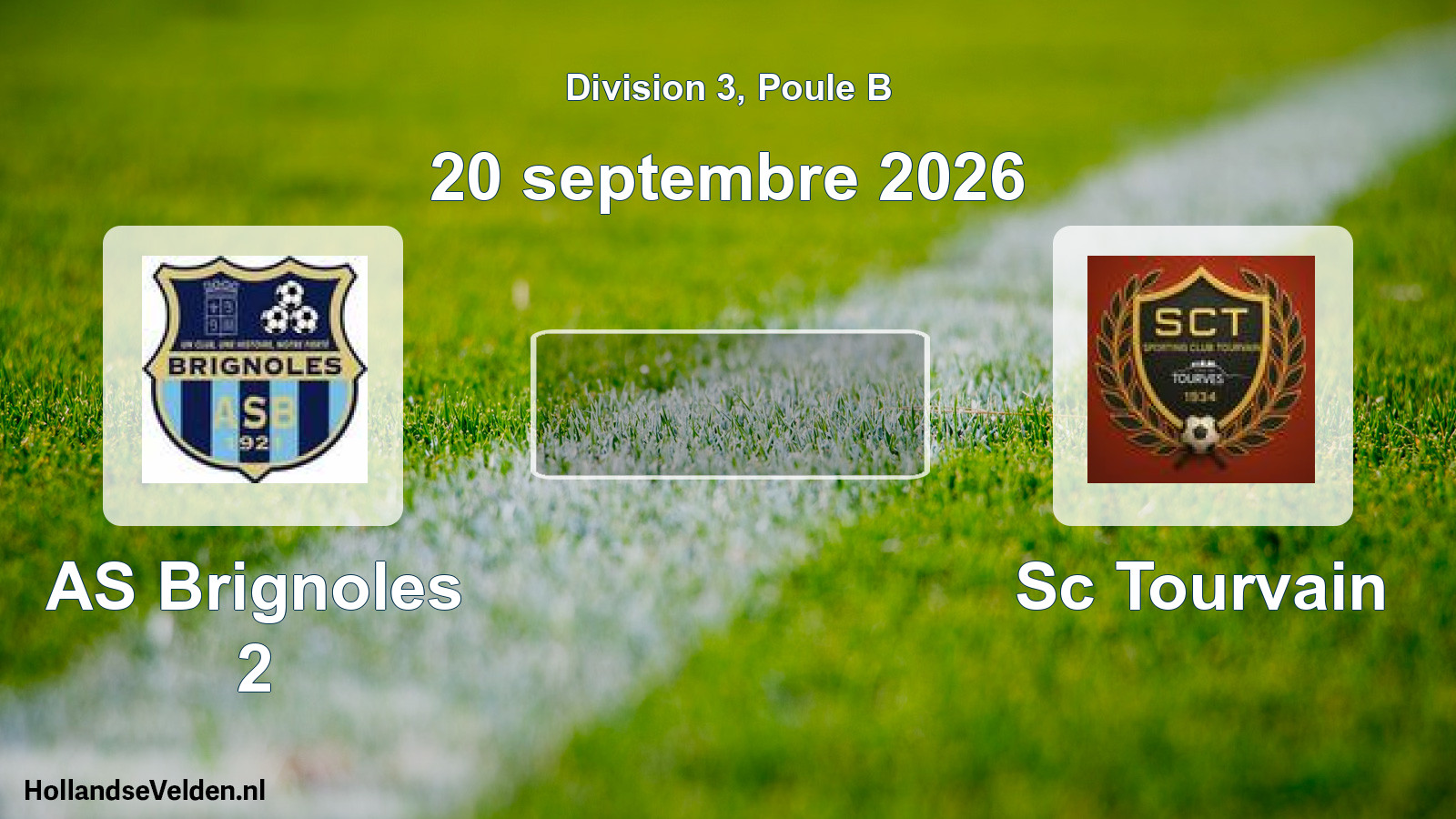 Geplande wedstrijd: AS Brignoles 2 - Sc Tourvain (20 september 2026)