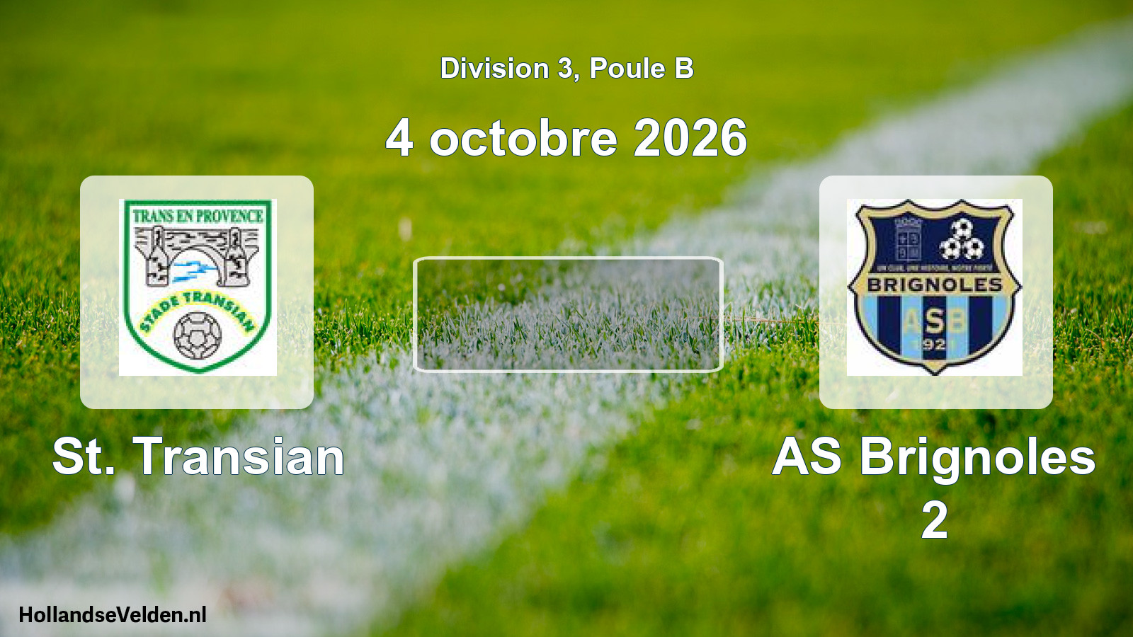 Match programmé: St. Transian - AS Brignoles 2 (4 octobre 2026)