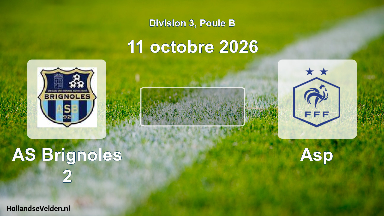 Geplande wedstrijd: AS Brignoles 2 - Asp (11 oktober 2026)