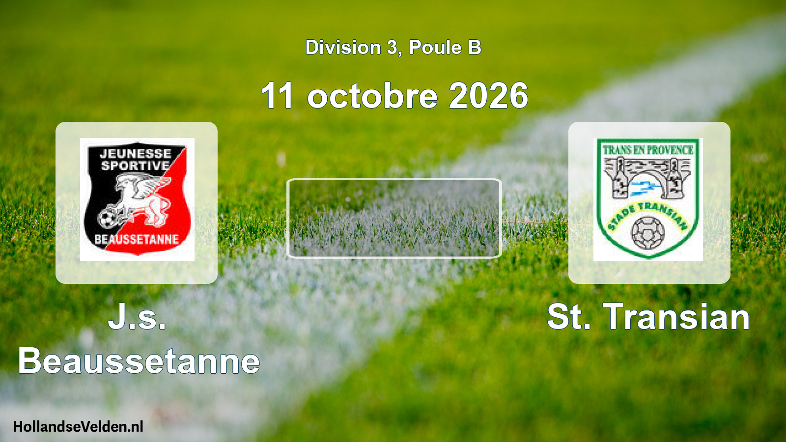 Match programmé: J.s. Beaussetanne - St. Transian (11 octobre 2026)