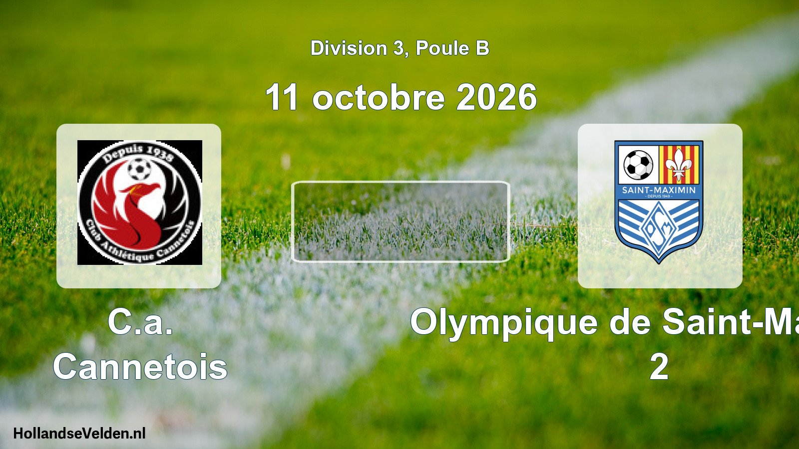 Match programmé: C.a. Cannetois - Olympique de Saint-Maximin 2 (11 octobre 2026)