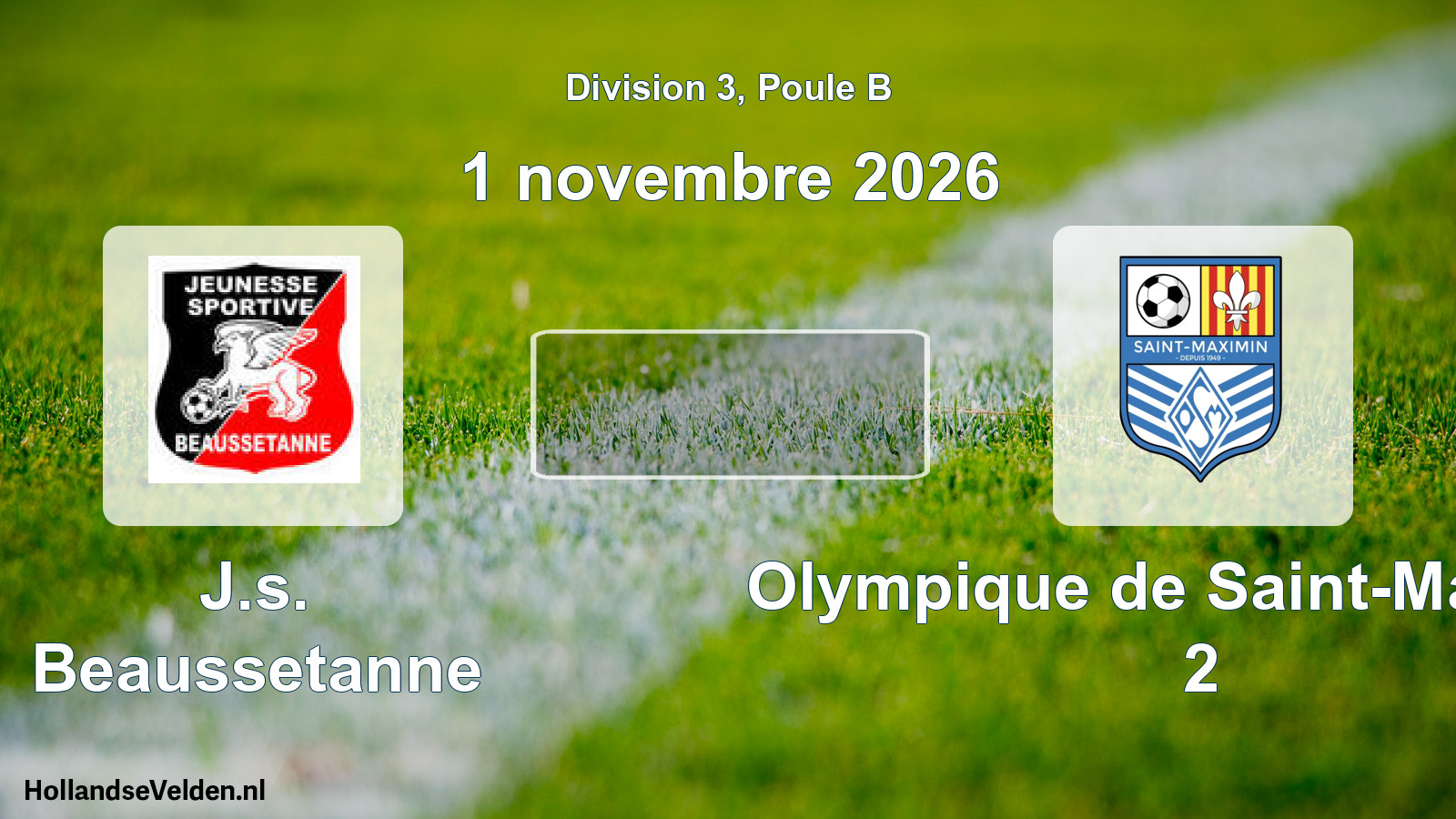 Match programmé: J.s. Beaussetanne - Olympique de Saint-Maximin 2 (1 novembre 2026)