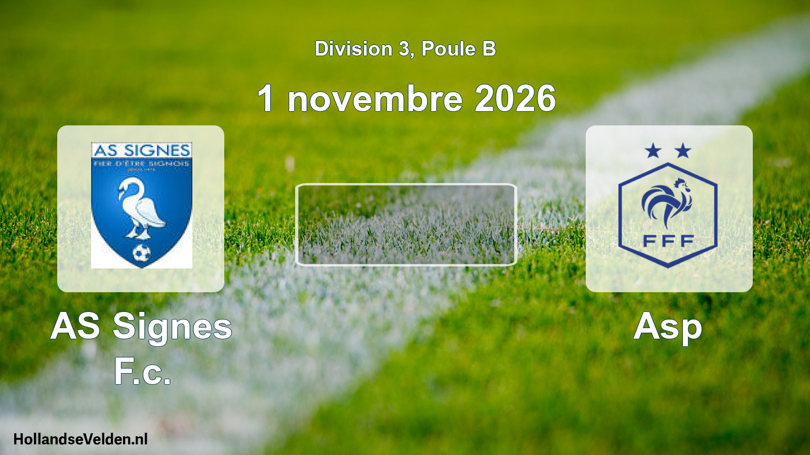 Match programmé: AS Signes F.c. - Asp (1 novembre 2026)