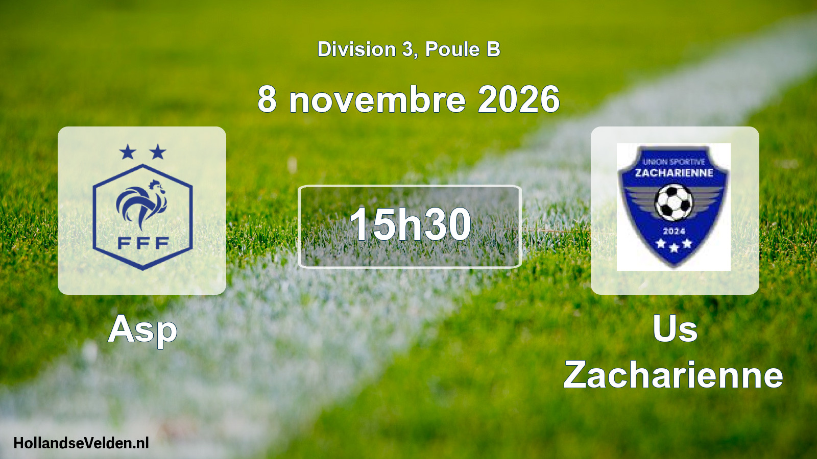 Match programmé: Asp - Us Zacharienne (8 novembre 2026)