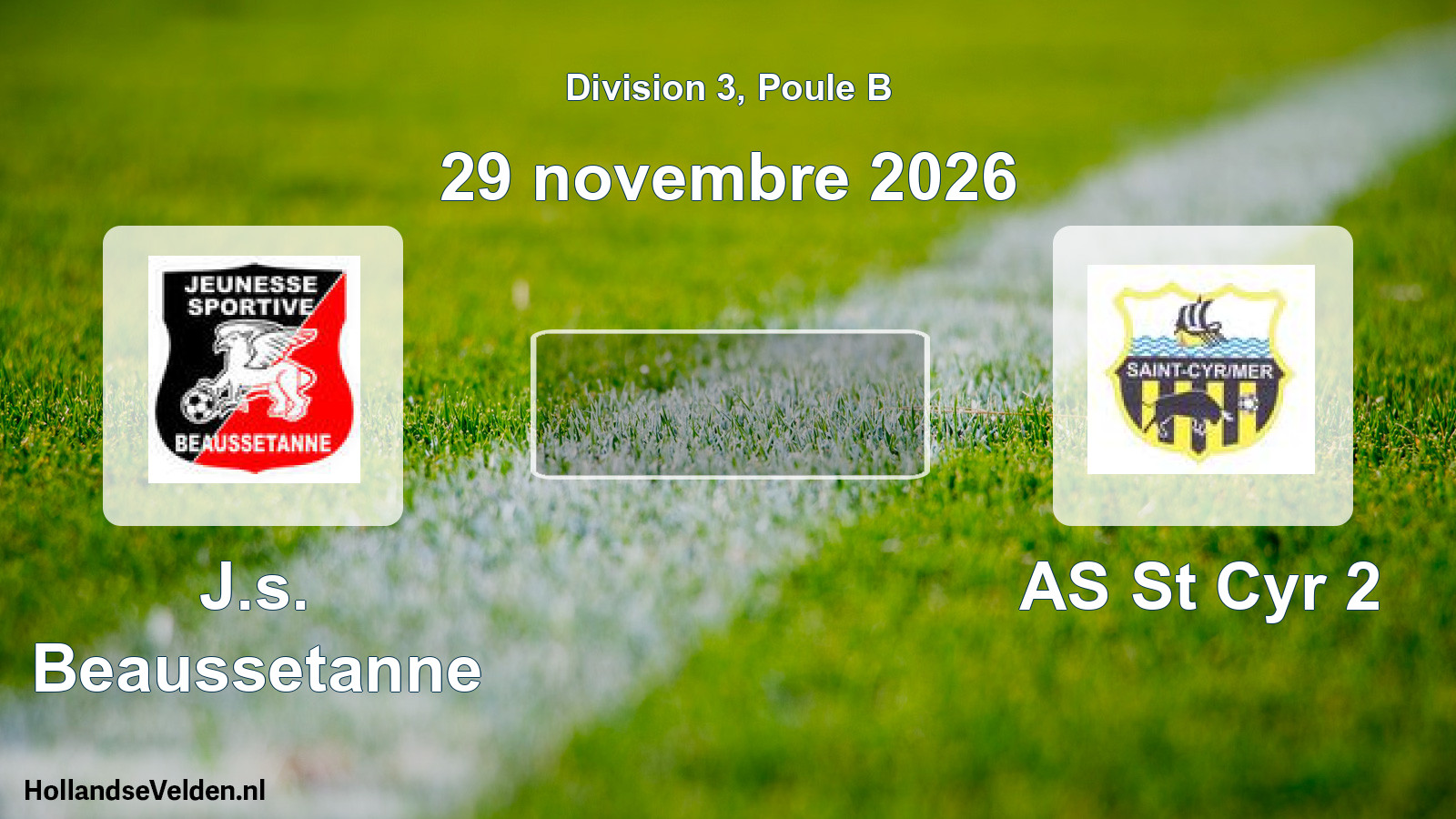 Geplande wedstrijd: J.s. Beaussetanne - AS St Cyr 2 (29 november 2026)