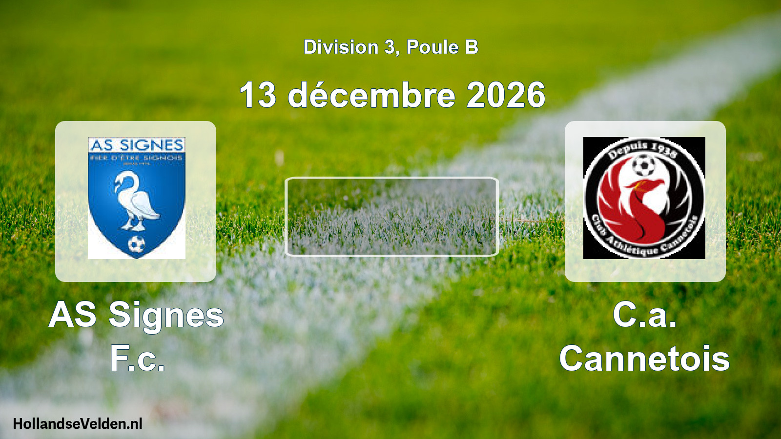 Geplande wedstrijd: AS Signes F.c. - C.a. Cannetois (13 december 2026)