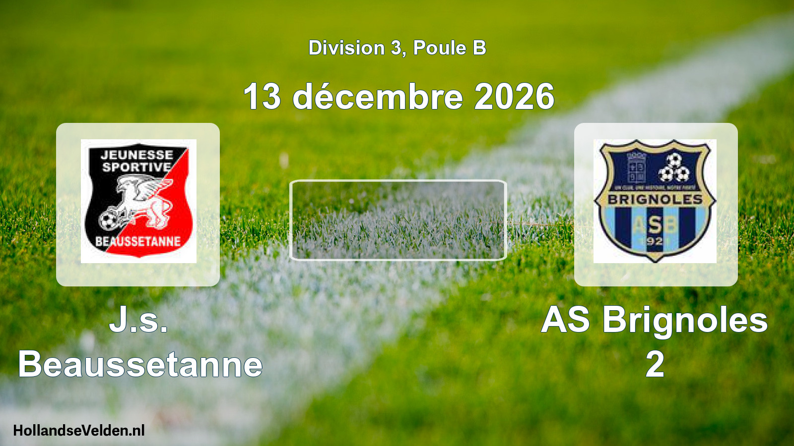 Match programmé: J.s. Beaussetanne - AS Brignoles 2 (13 décembre 2026)