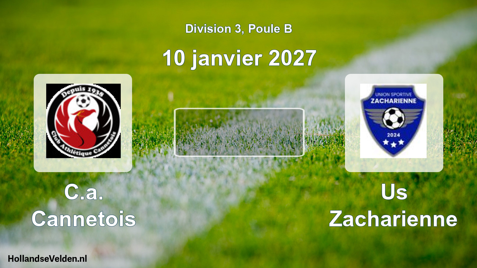 Geplande wedstrijd: C.a. Cannetois - Us Zacharienne (10 januari 2027)