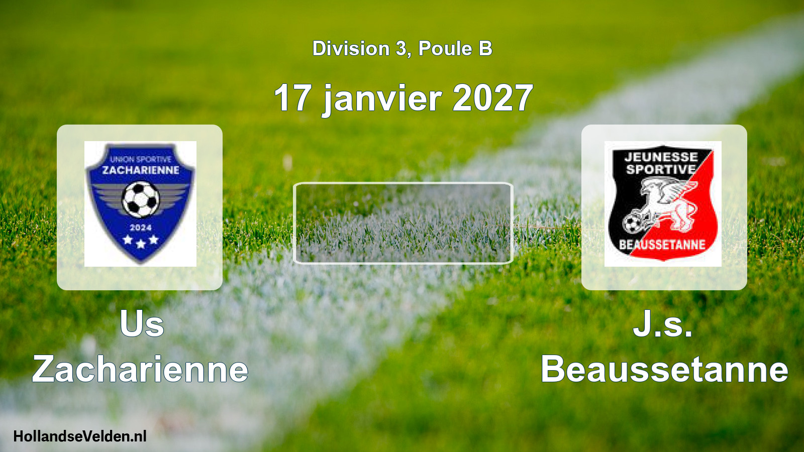 Match programmé: Us Zacharienne - J.s. Beaussetanne (17 janvier 2027)