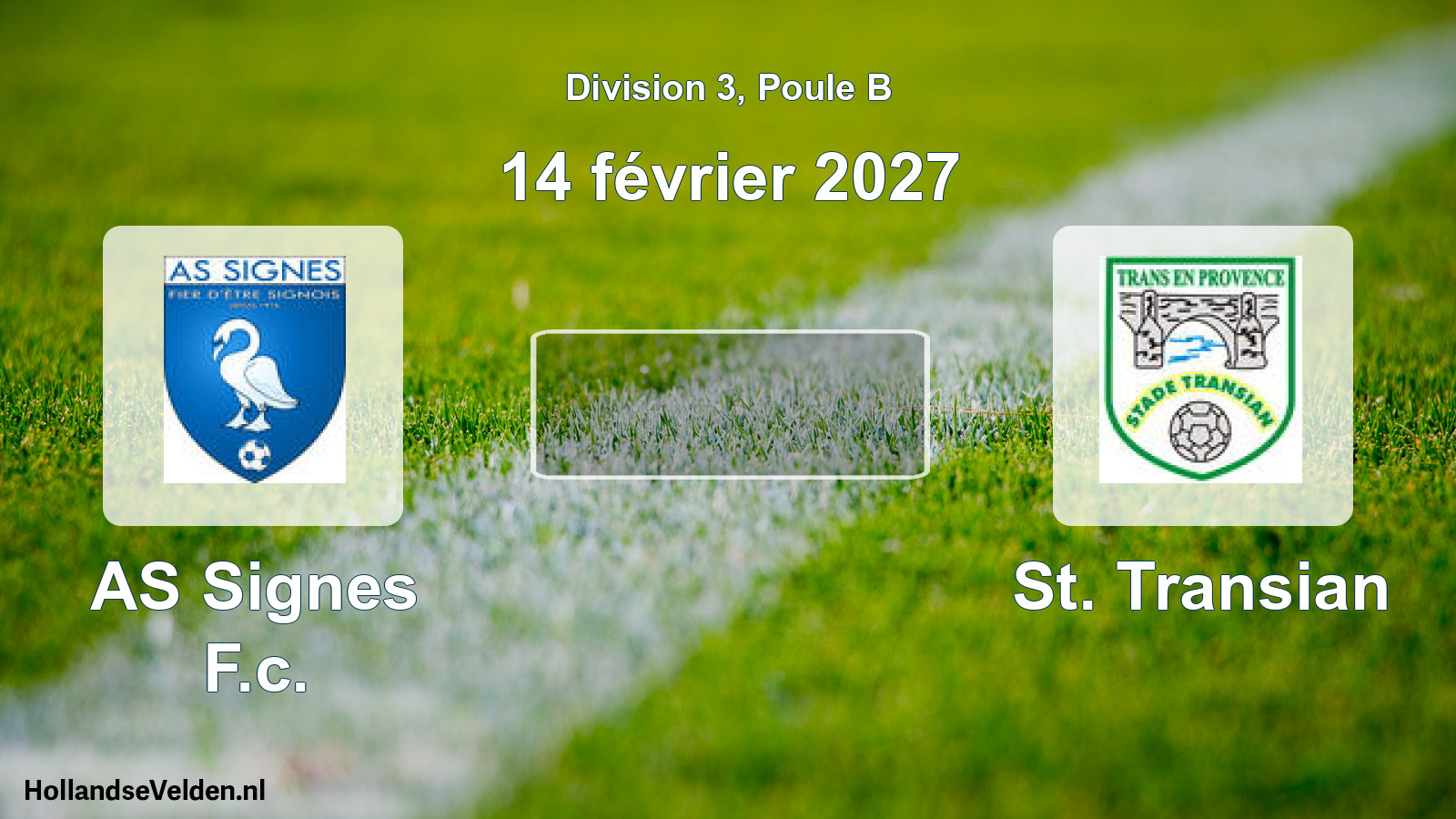 Match programmé: AS Signes F.c. - St. Transian (14 février 2027)