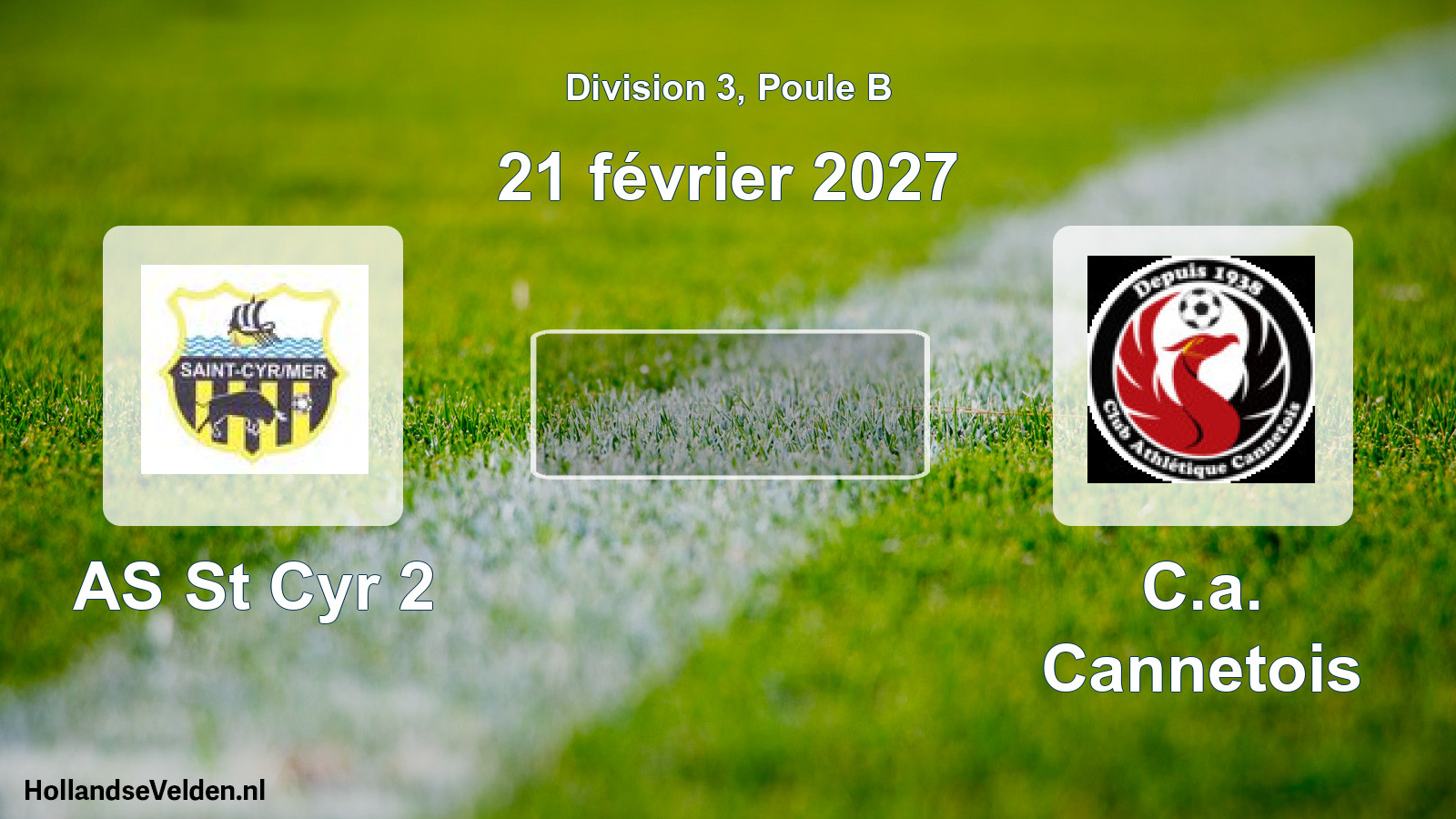 Match programmé: AS St Cyr 2 - C.a. Cannetois (21 février 2027)