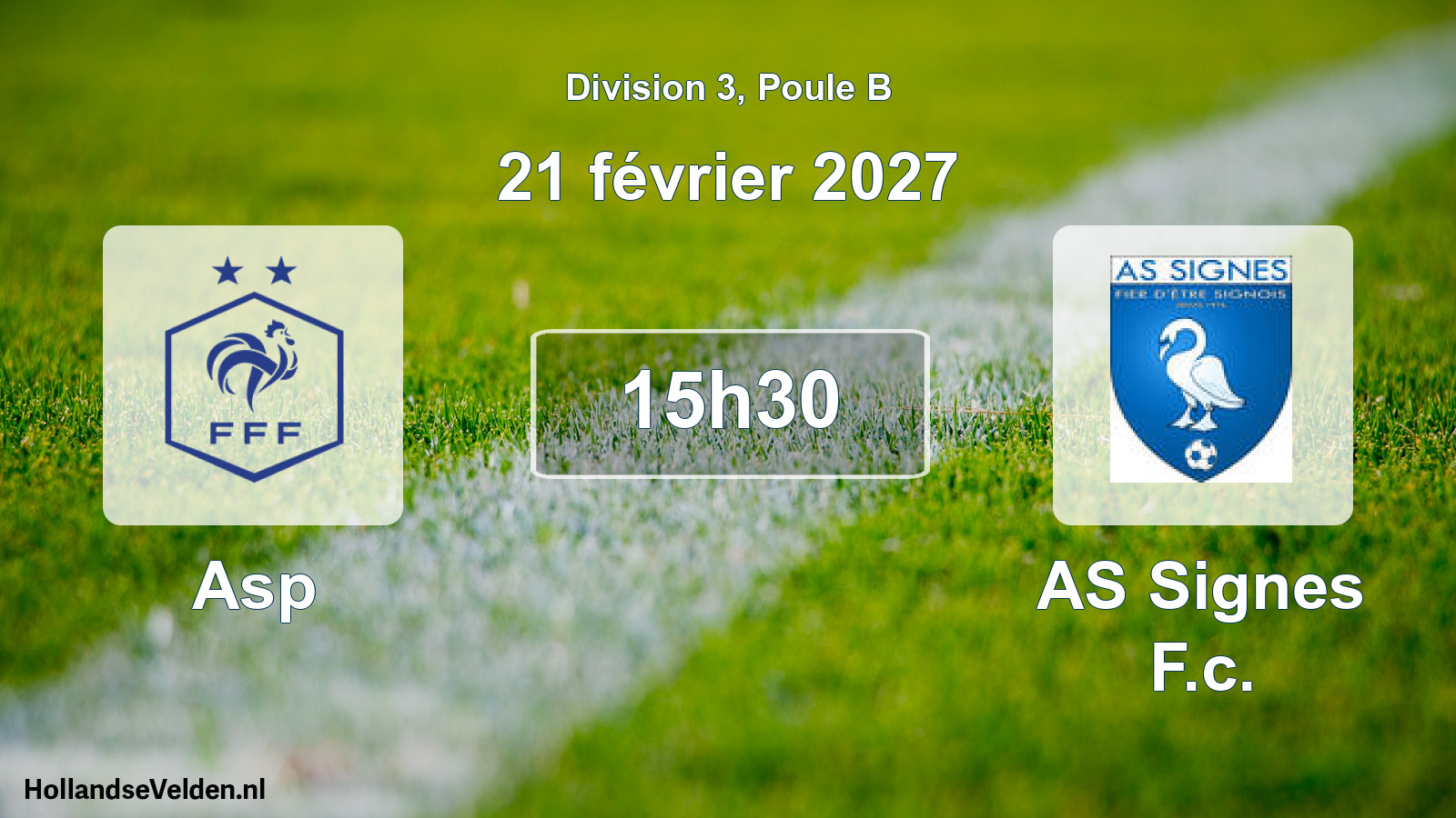 Match programmé: Asp - AS Signes F.c. (21 février 2027)