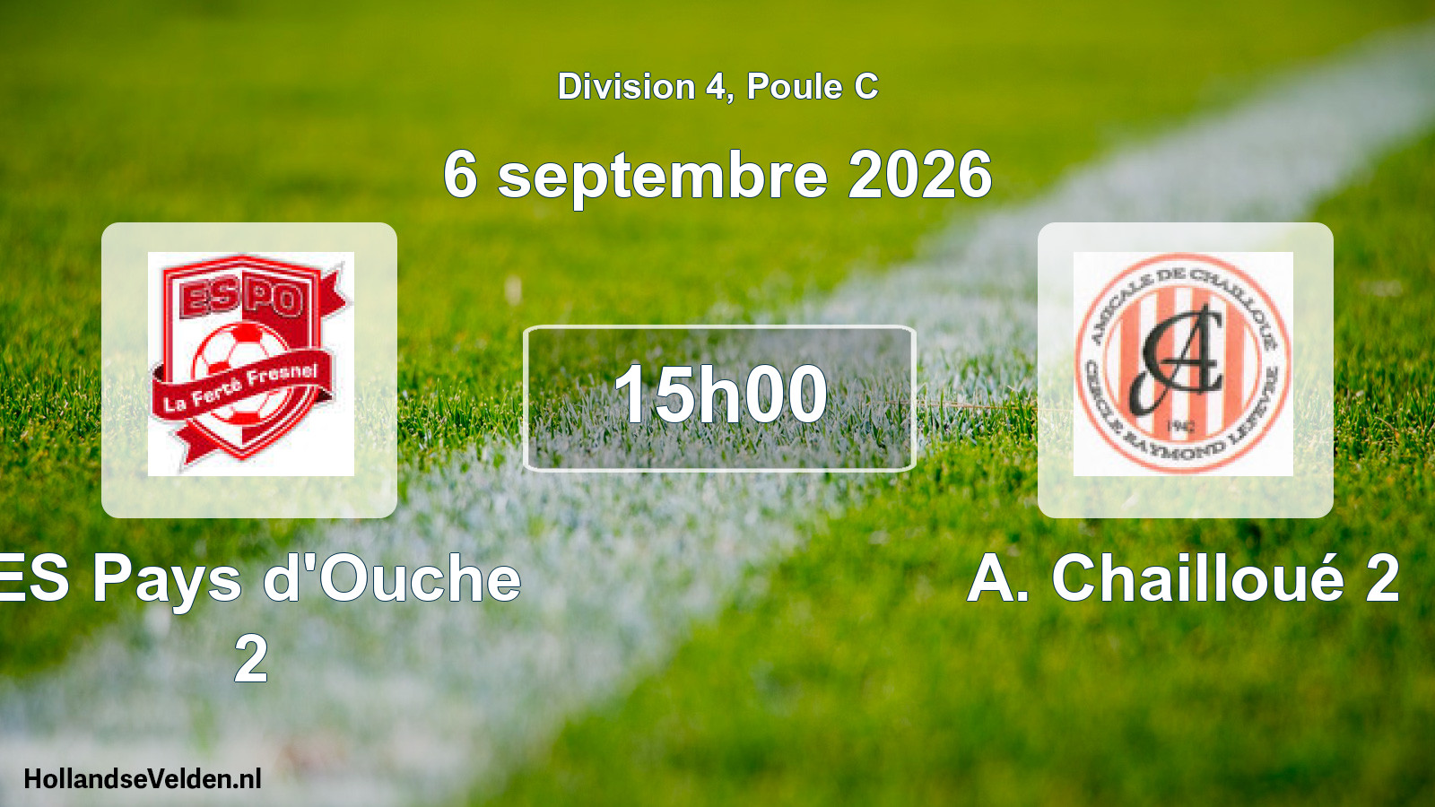 Scheduled Match: ES Pays d'Ouche 2 - A. Chailloué 2 (6 September 2026)