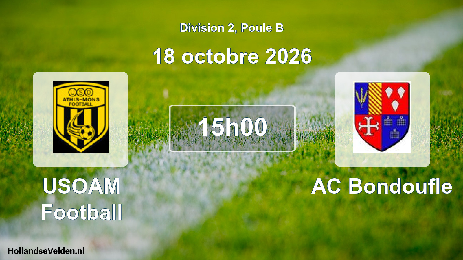 Scheduled Match: USOAM Football - AC Bondoufle (18 October 2026)