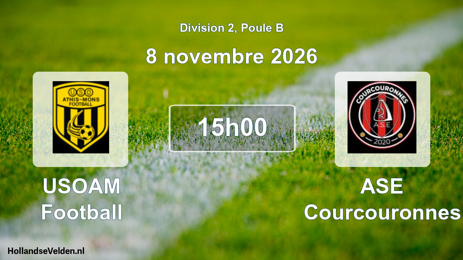 Geplande wedstrijd: USOAM Football - ASE Courcouronnes (8 november 2026)