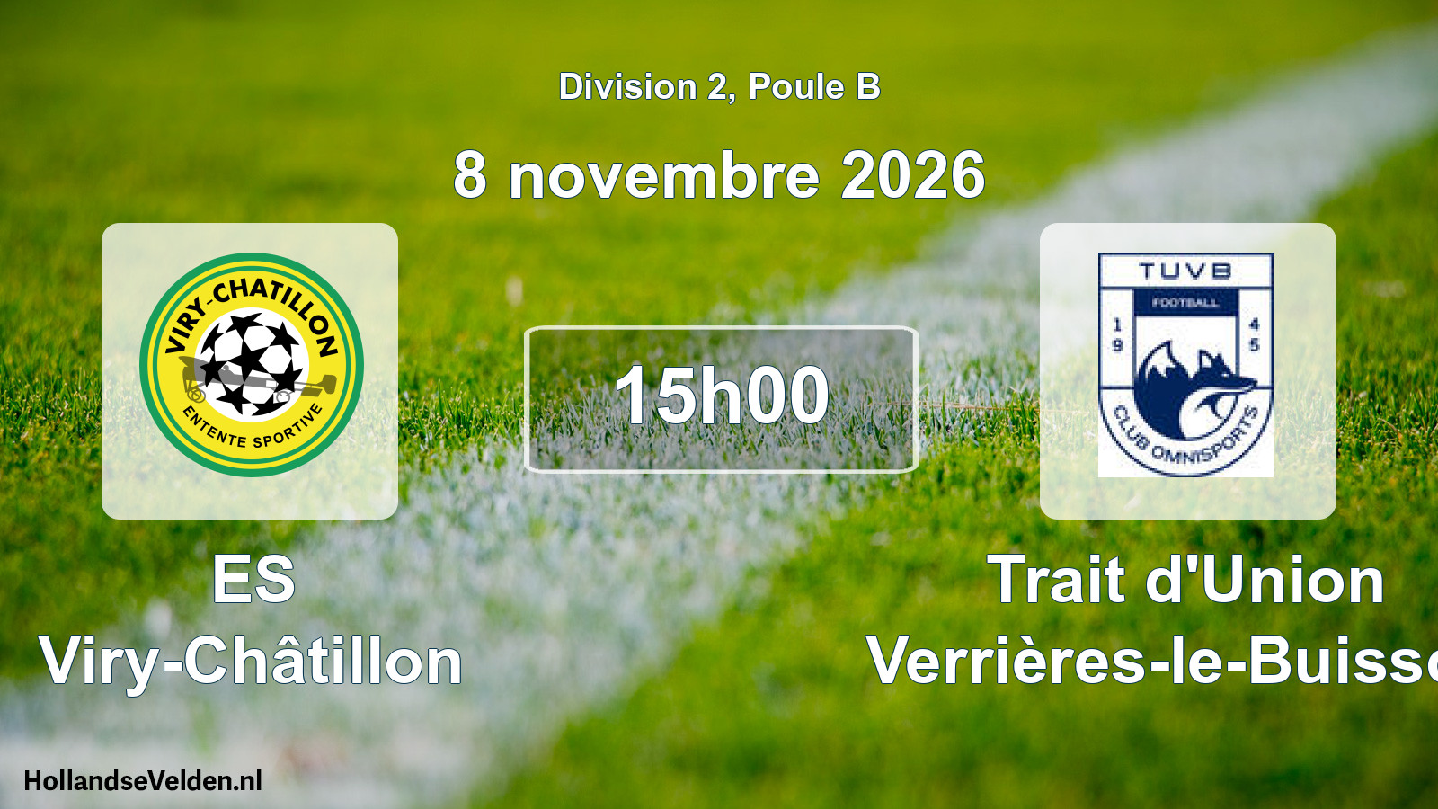 Geplande wedstrijd: ES Viry-Châtillon - Trait d'Union Verrières-le-Buisson (8 november 2026)