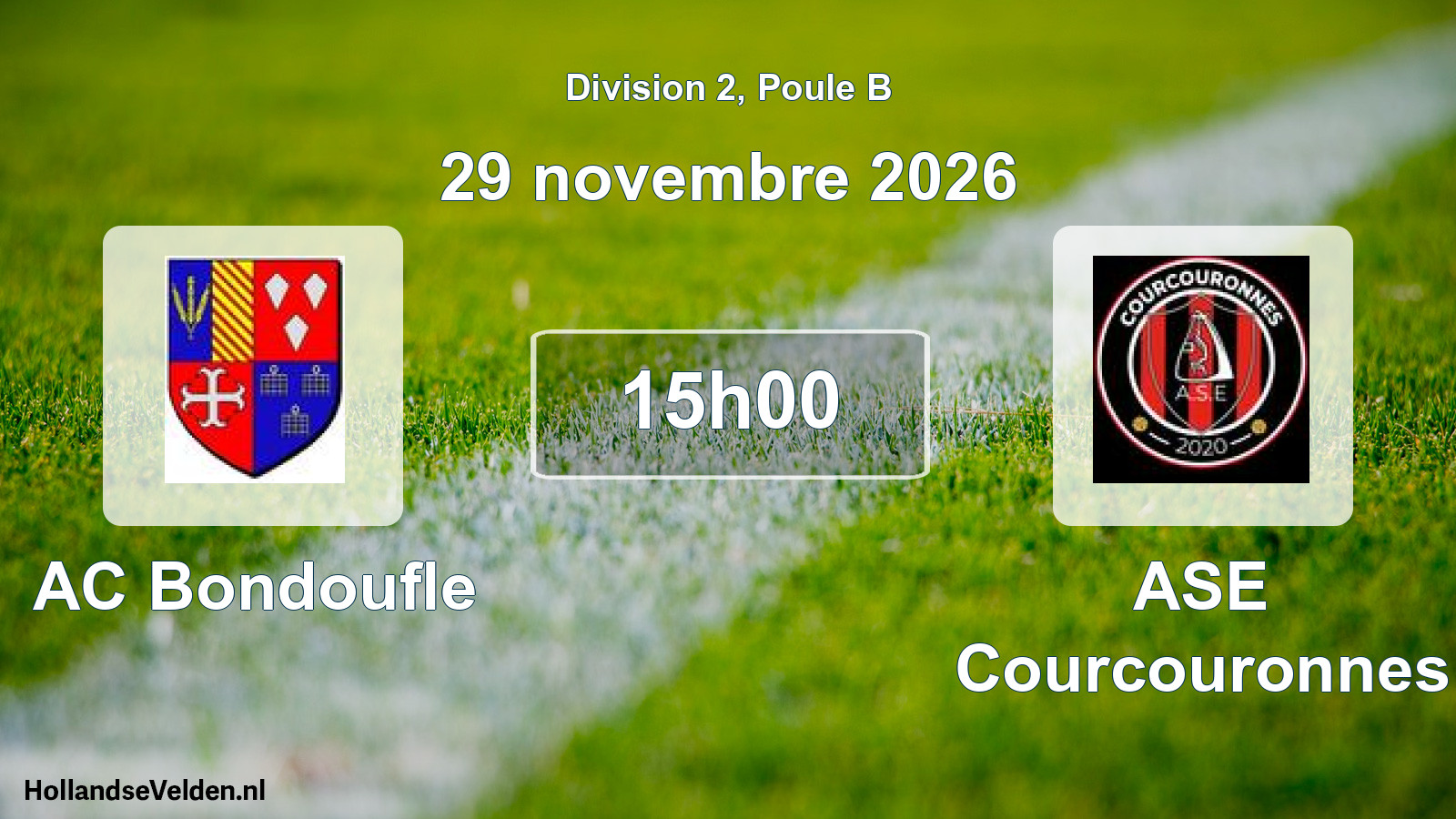 Scheduled Match: AC Bondoufle - ASE Courcouronnes (29 November 2026)
