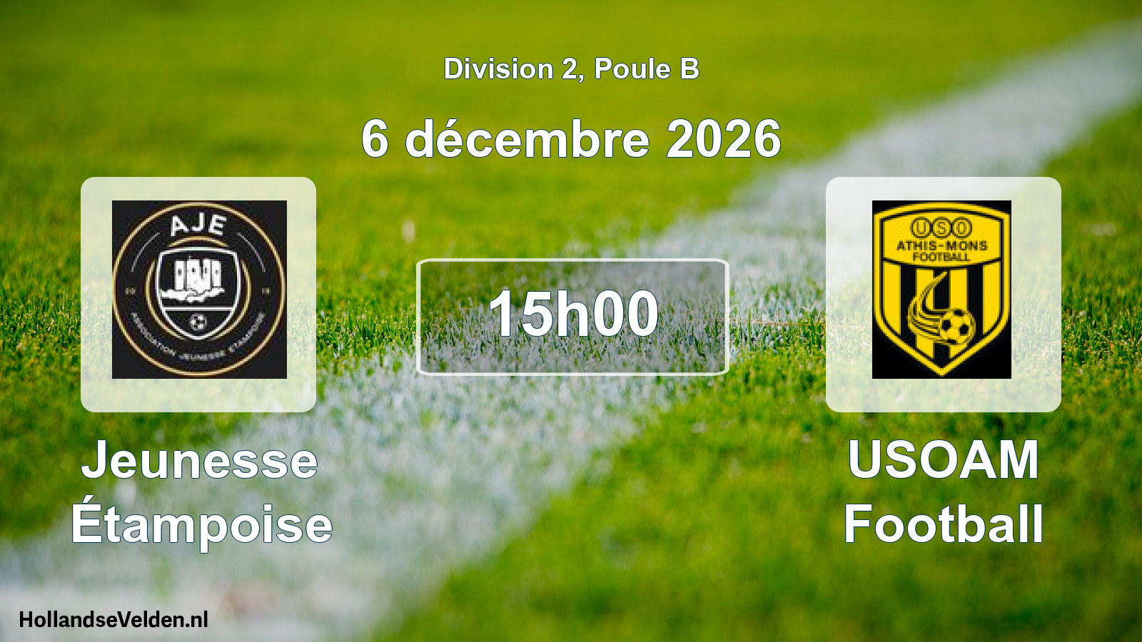 Scheduled Match: Jeunesse Étampoise - USOAM Football (6 December 2026)