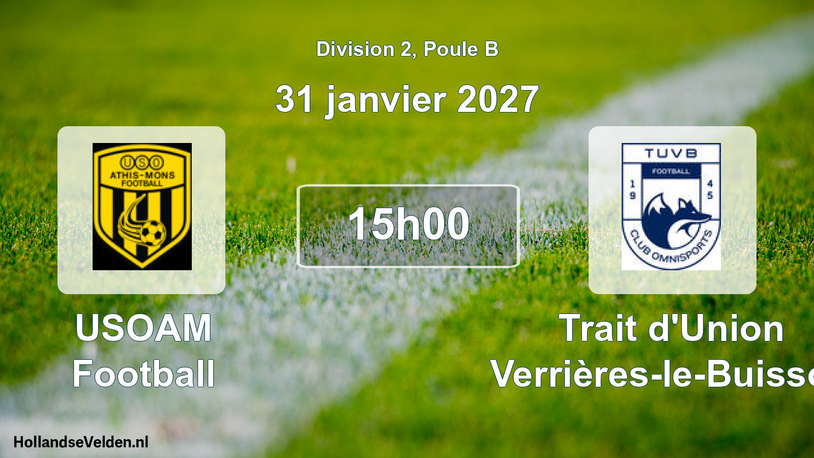 Scheduled Match: USOAM Football - Trait d'Union Verrières-le-Buisson (31 January 2027)