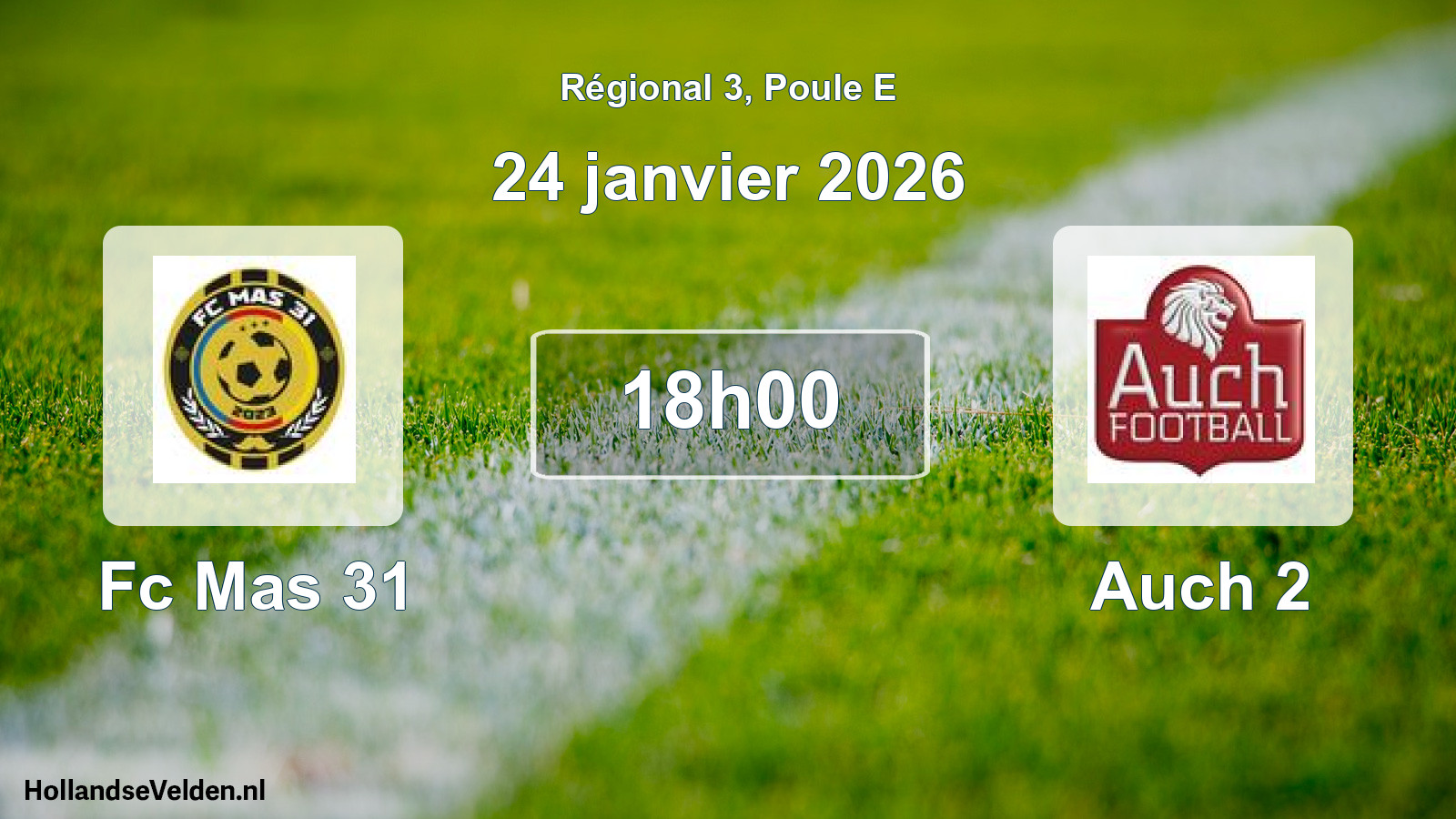 Scheduled Match: Fc Mas 31 - Auch 2 (24 January 2026)