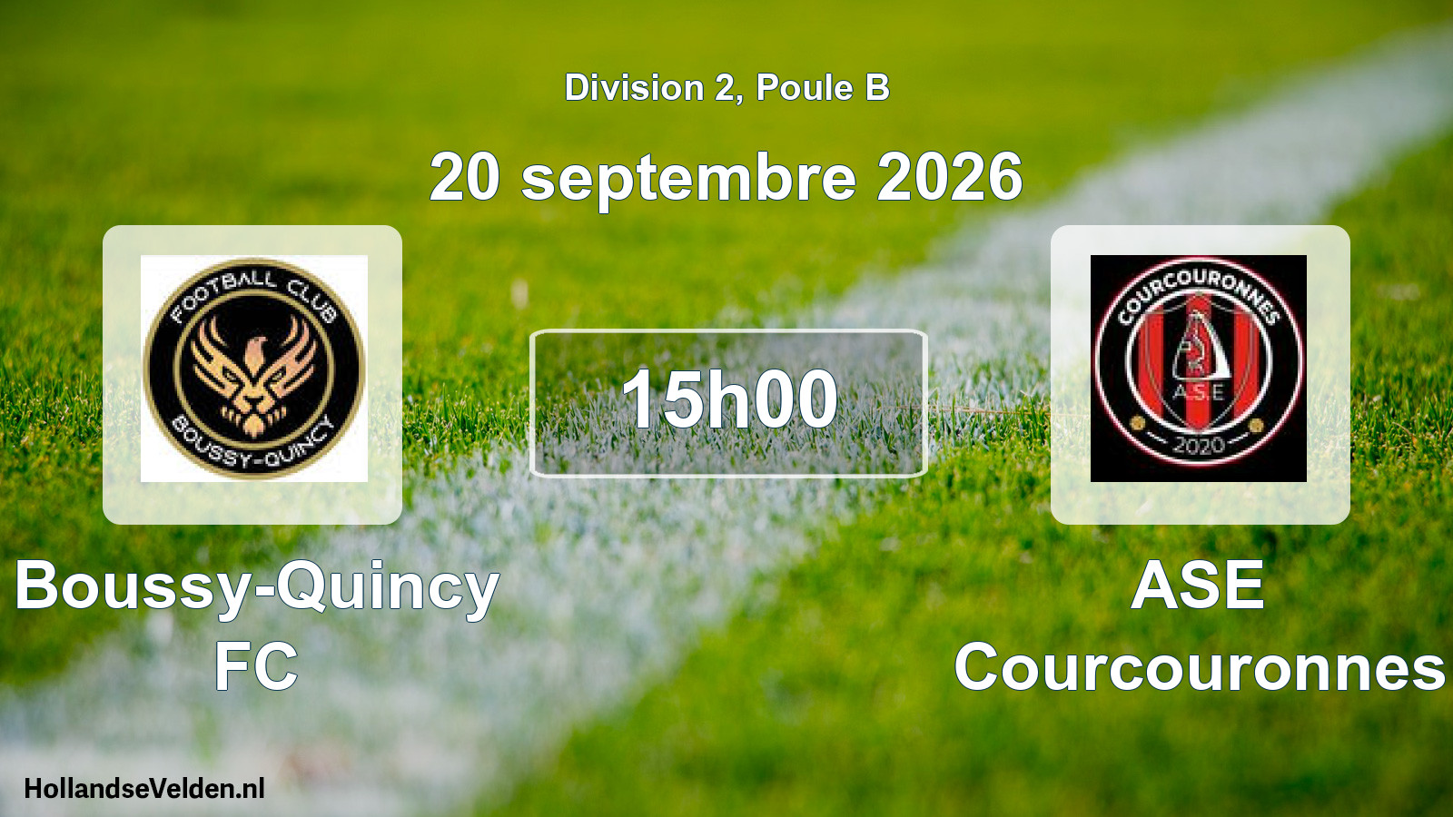 Scheduled Match: Boussy-Quincy FC - ASE Courcouronnes (20 September 2026)