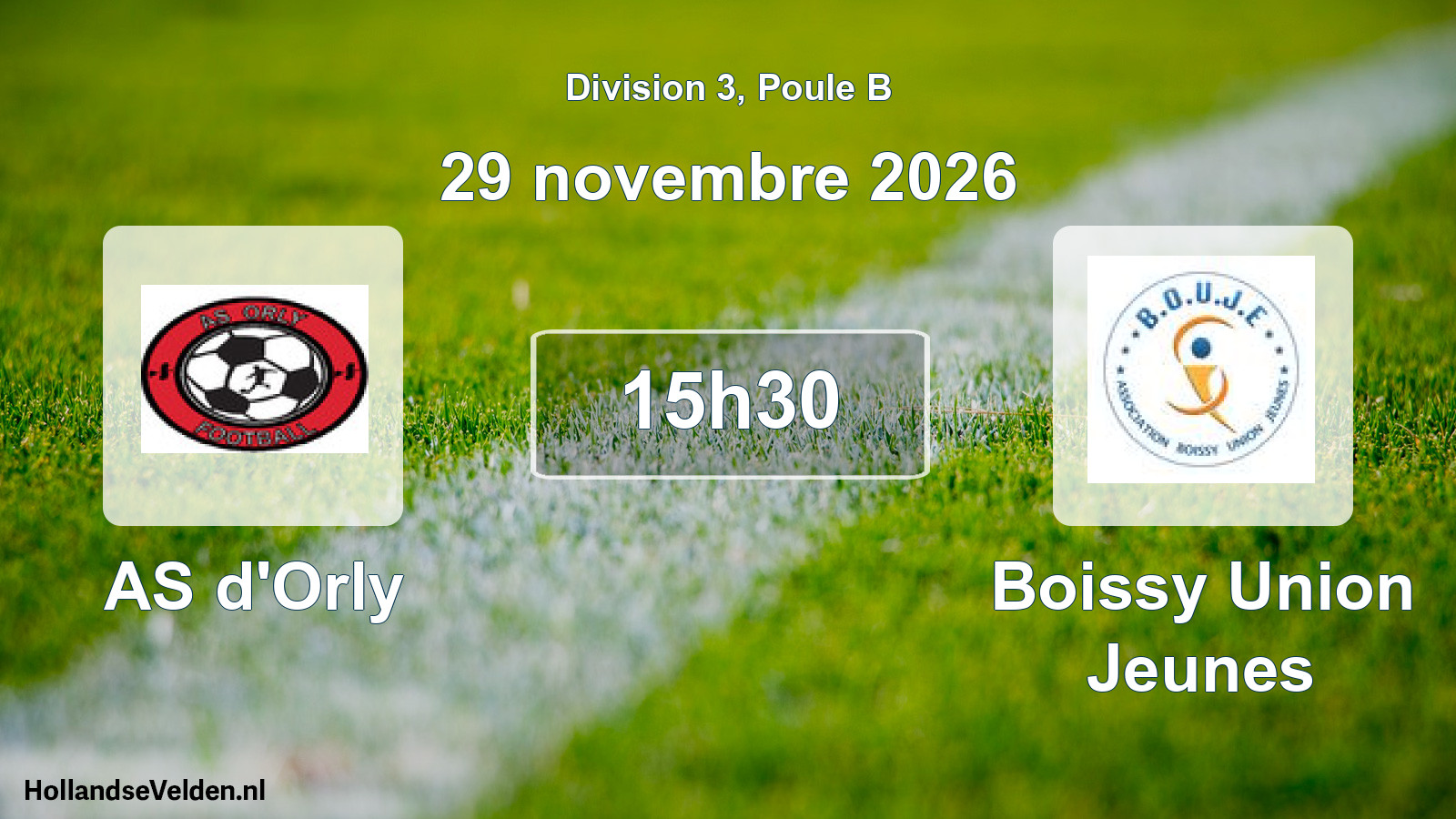 Scheduled Match: AS d'Orly - Boissy Union Jeunes (29 November 2026)