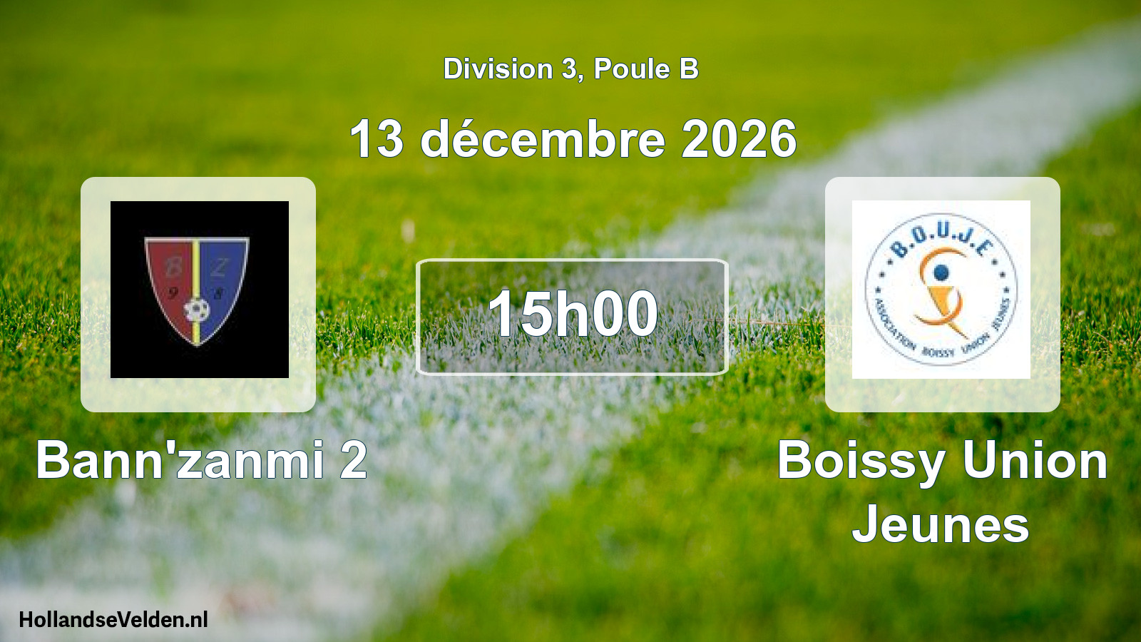 Scheduled Match: Bann'zanmi 2 - Boissy Union Jeunes (13 December 2026)