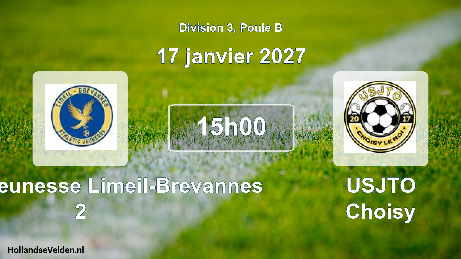 Scheduled Match: Amicale Jeunesse Limeil-Brevannes 2 - USJTO Choisy (17 January 2027)