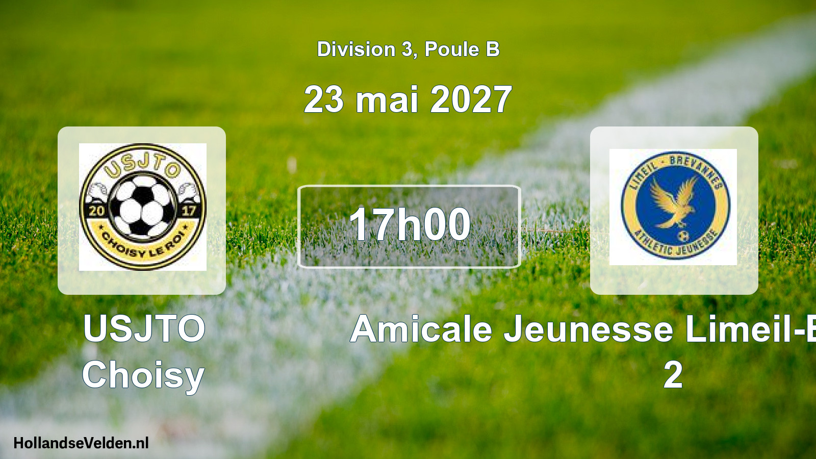 Scheduled Match: USJTO Choisy - Amicale Jeunesse Limeil-Brevannes 2 (23 May 2027)