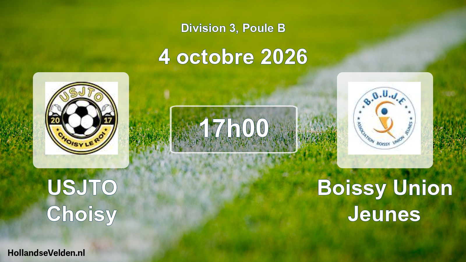 Match programmé: USJTO Choisy - Boissy Union Jeunes (4 octobre 2026)