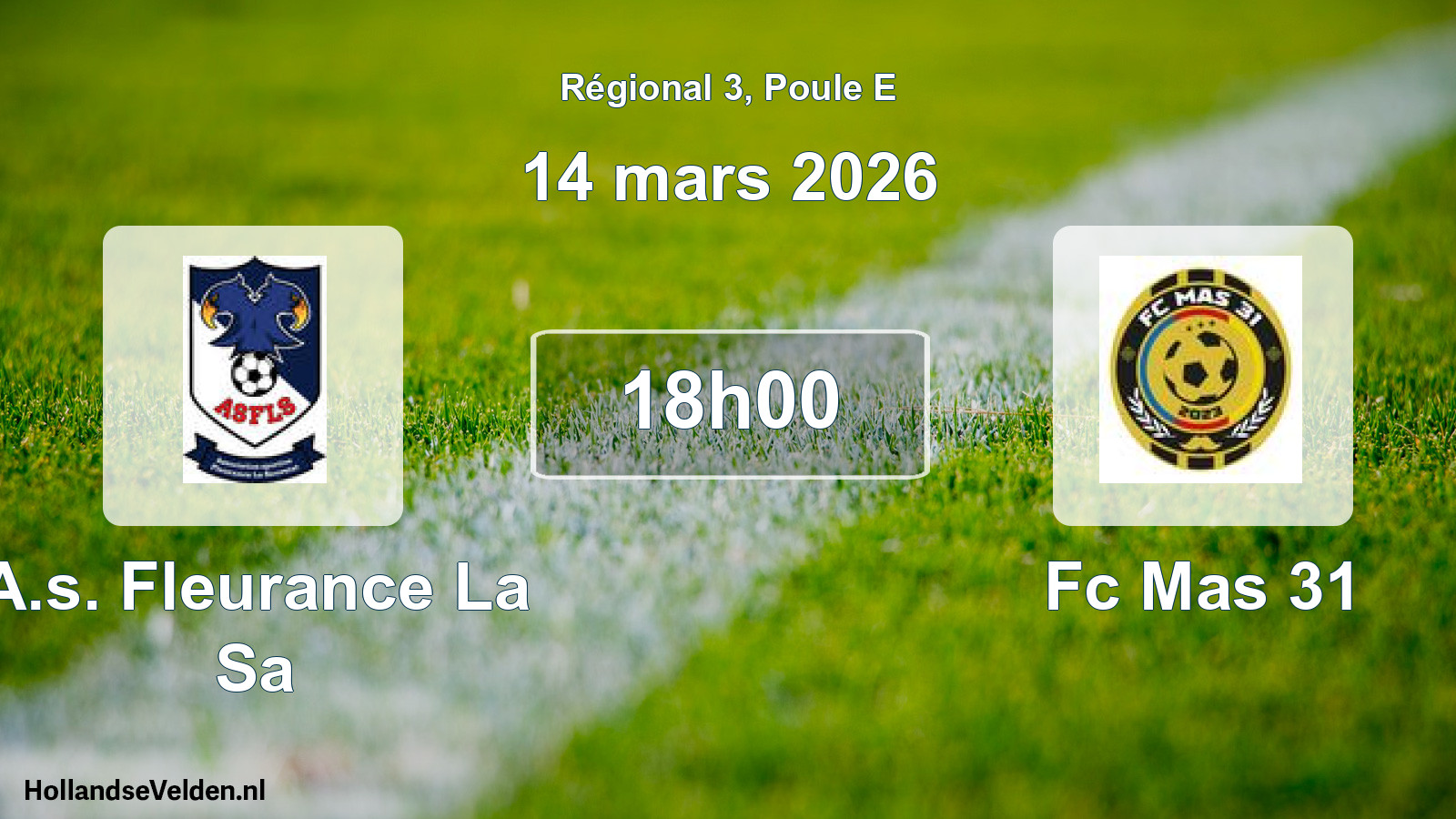 Geplande wedstrijd: A.s. Fleurance La Sa - Fc Mas 31 (14 maart 2026)