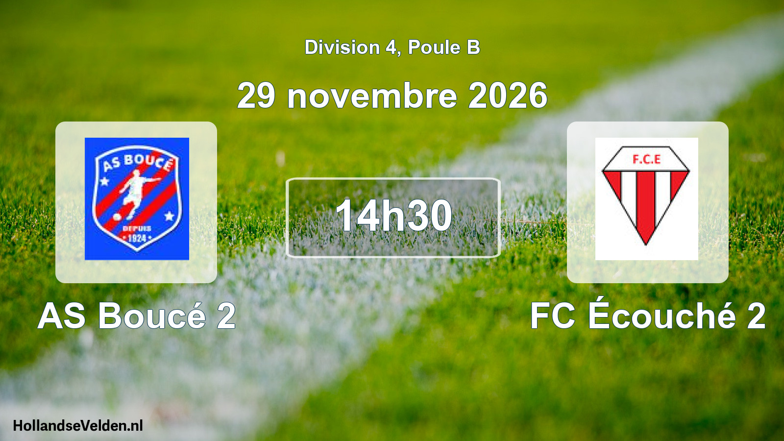 Match programmé: AS Boucé 2 - FC Écouché 2 (29 novembre 2026)
