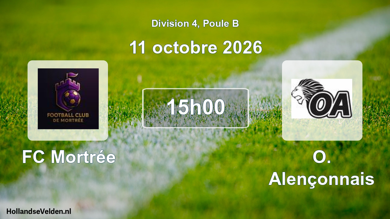Match programmé: FC Mortrée - O. Alençonnais (11 octobre 2026)