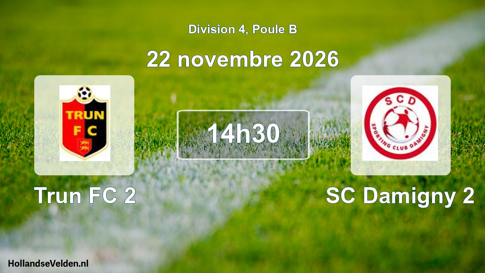 Match programmé: Trun FC 2 - SC Damigny 2 (22 novembre 2026)