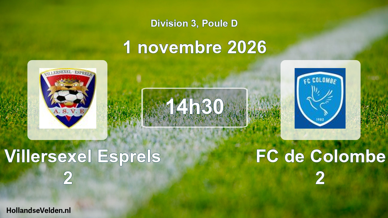 Geplande wedstrijd: AS Villersexel Esprels 2 - FC de Colombe 2 (1 november 2026)