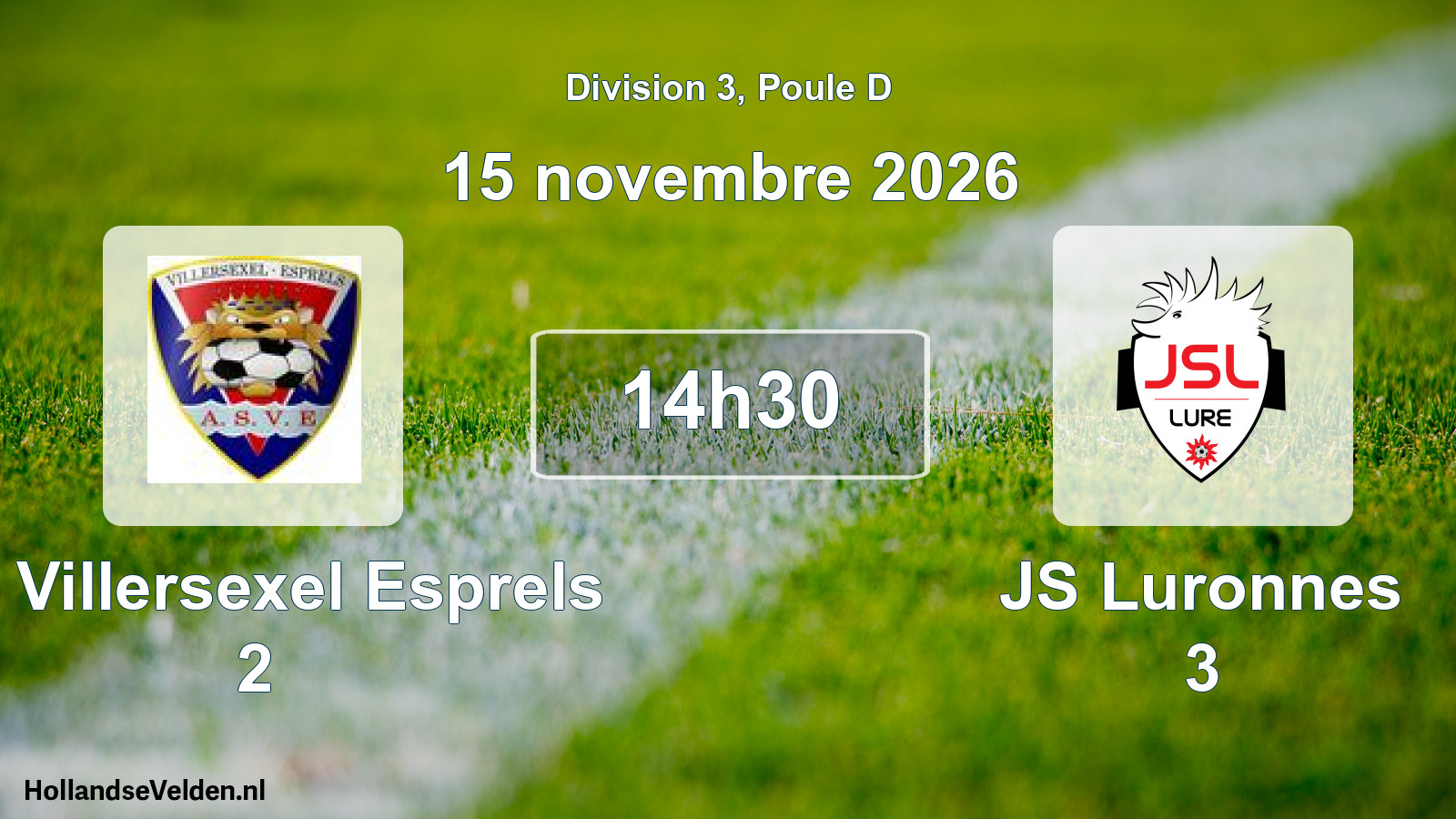 Scheduled Match: AS Villersexel Esprels 2 - JS Luronnes 3 (15 November 2026)