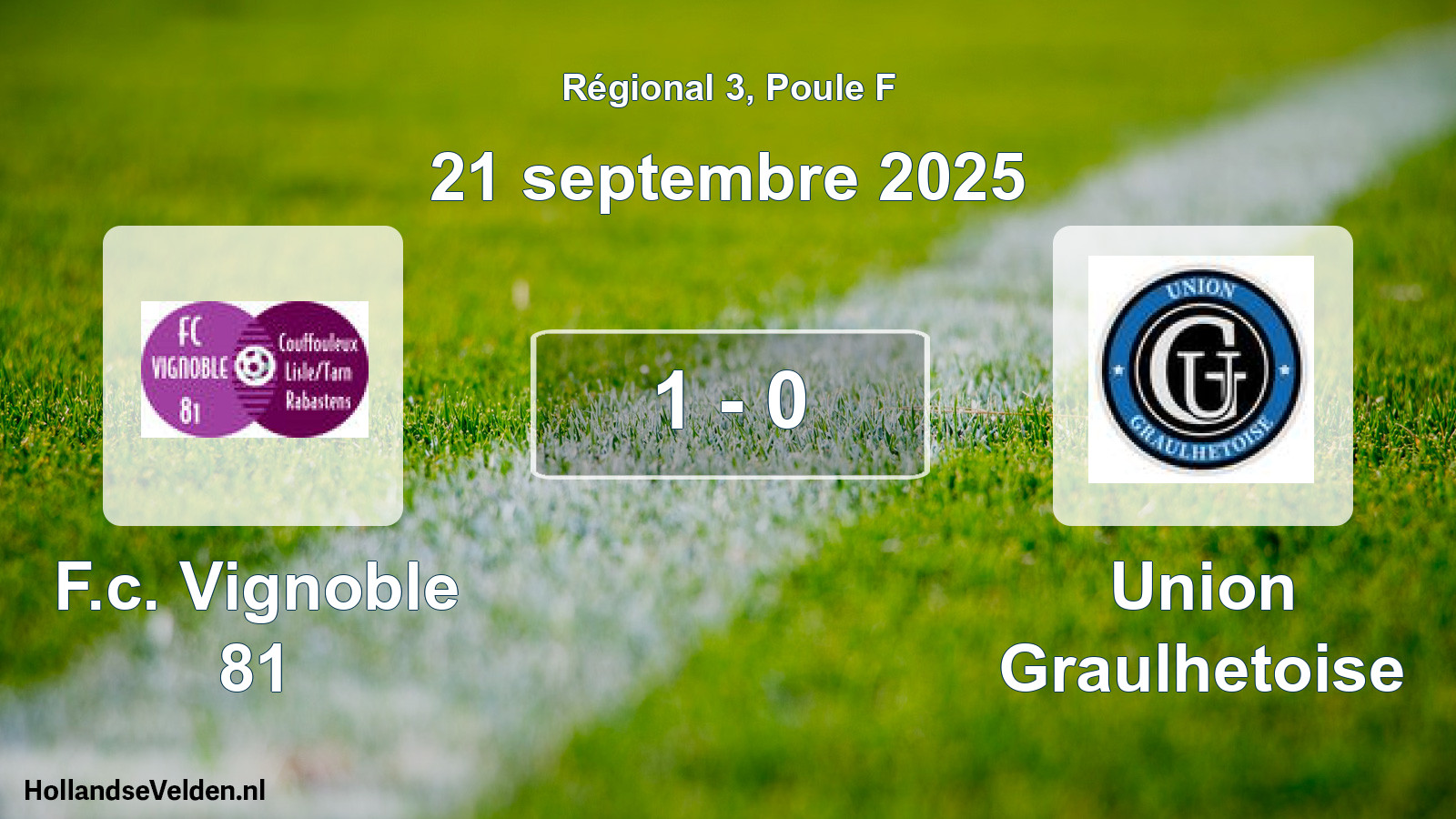 Total number of matches played: F.c. Vignoble 81 - Union Graulhetoise 1 - 0 (21 September 2025)