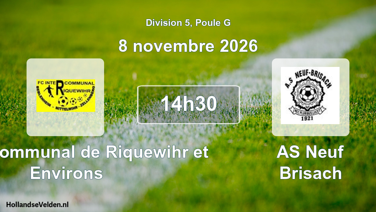 Scheduled Match: FC Intercommunal de Riquewihr et Environs - AS Neuf Brisach (8 November 2026)