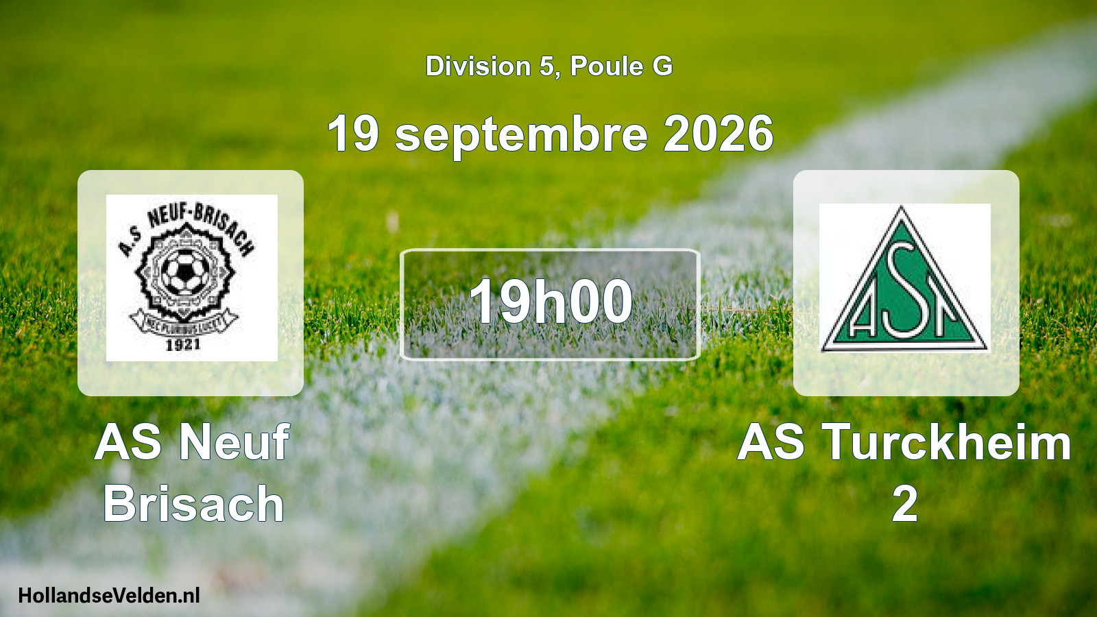 Scheduled Match: AS Neuf Brisach - AS Turckheim 2 (19 September 2026)