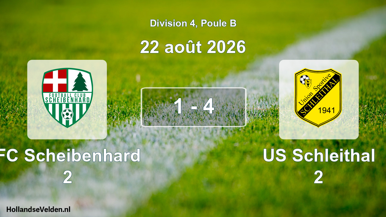 Total number of matches played: FC Scheibenhard 2 - US Schleithal 2 1 - 4 (22 August 2026)