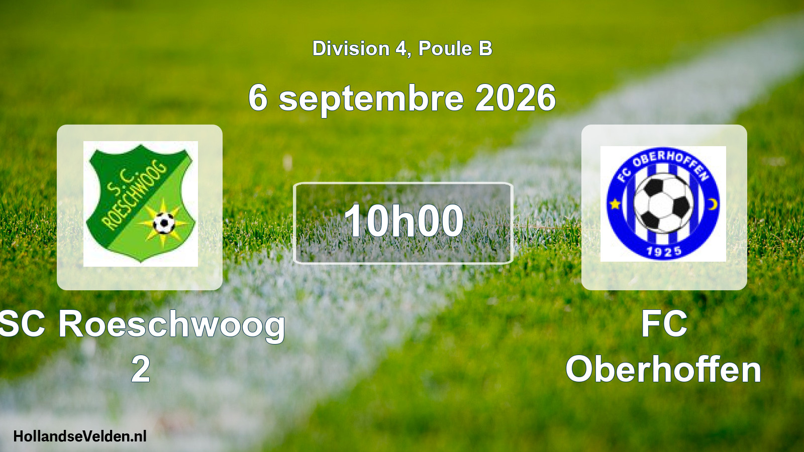 Scheduled Match: SC Roeschwoog 2 - FC Oberhoffen (6 September 2026)