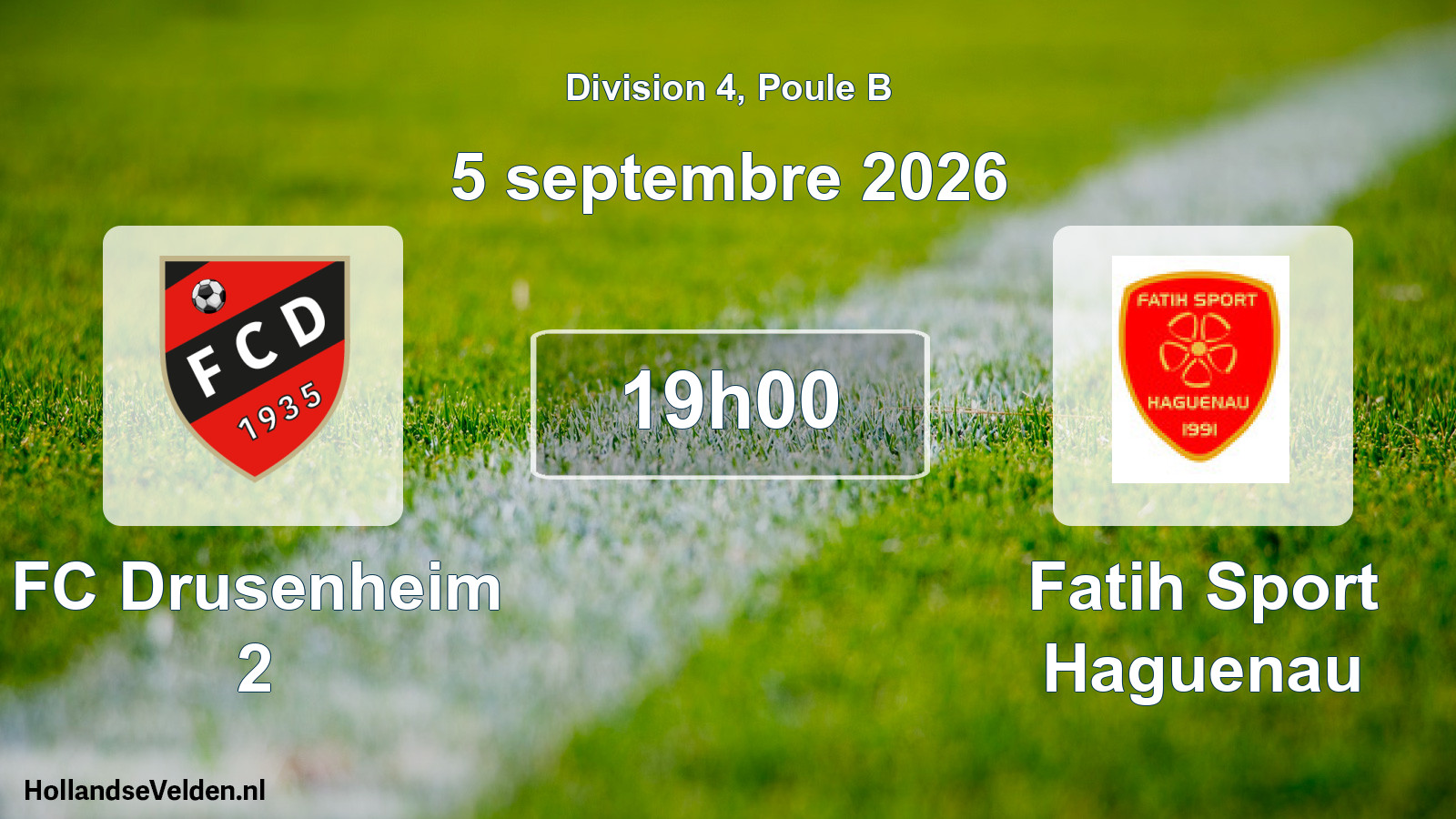 Scheduled Match: FC Drusenheim 2 - Fatih Sport Haguenau (5 September 2026)