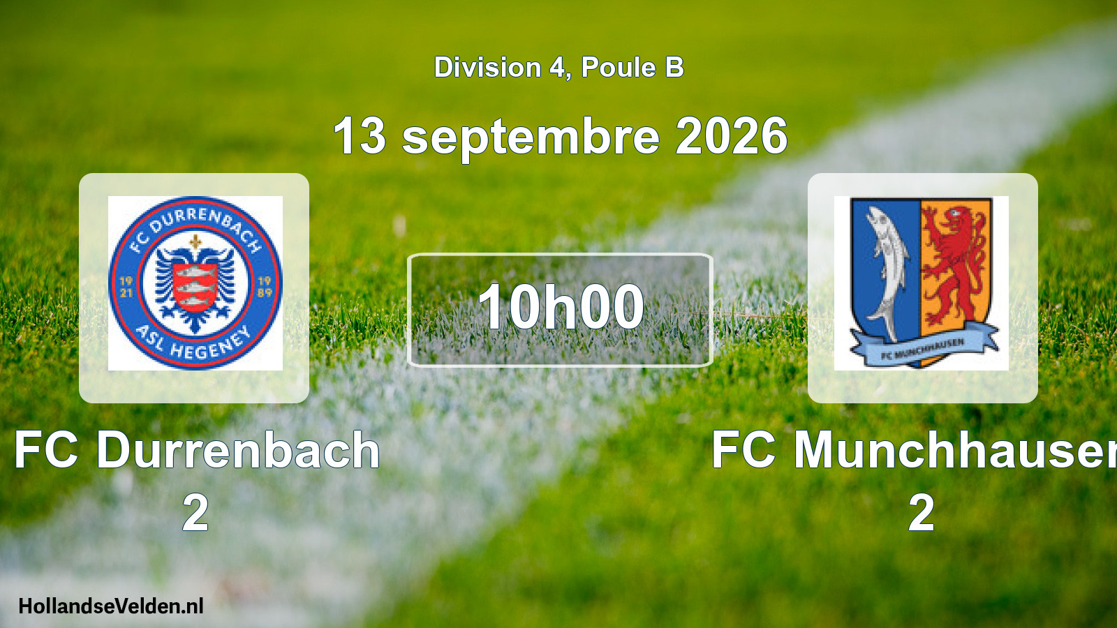 Scheduled Match: FC Durrenbach 2 - FC Munchhausen 2 (13 September 2026)
