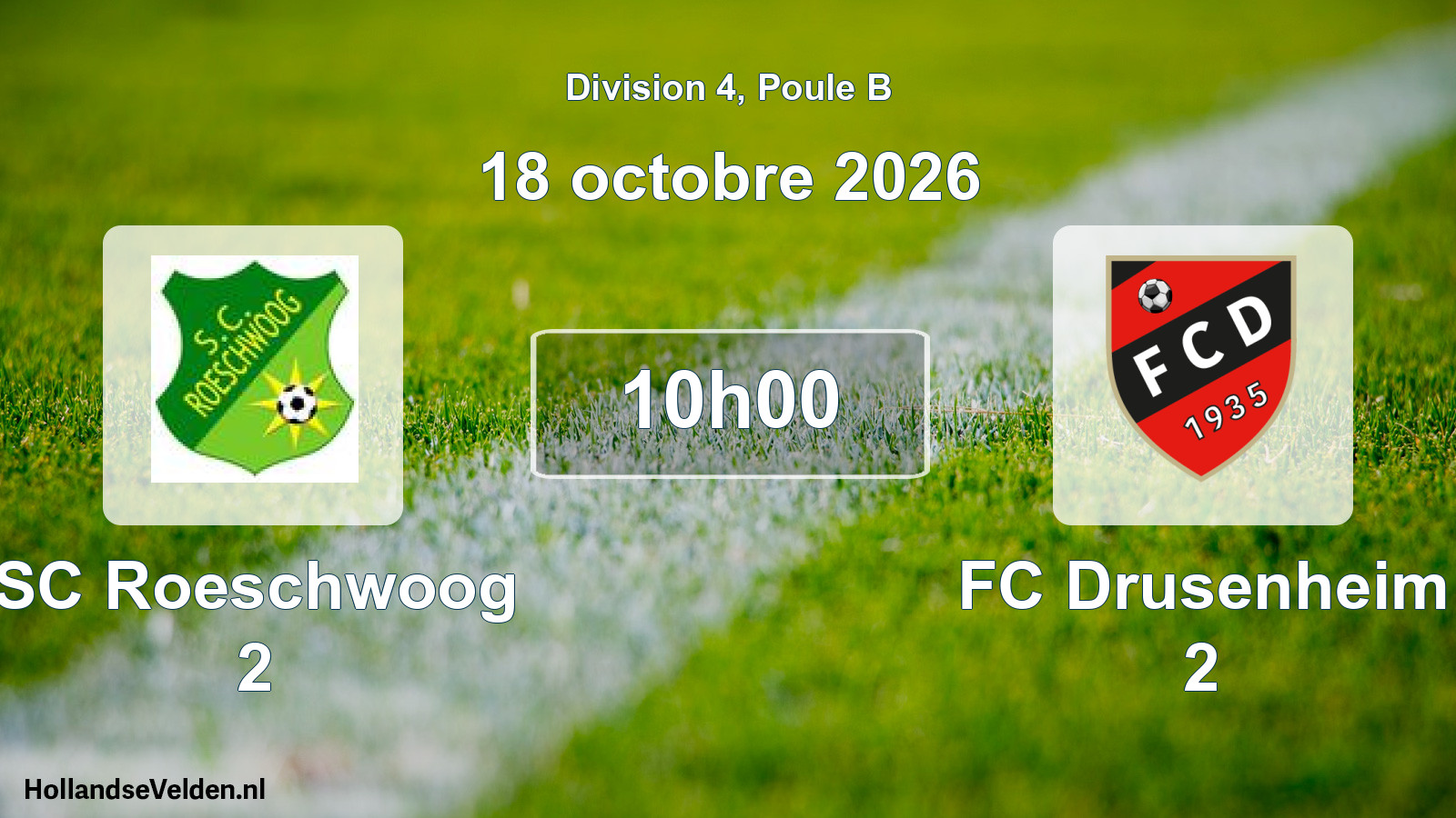 Scheduled Match: SC Roeschwoog 2 - FC Drusenheim 2 (18 October 2026)