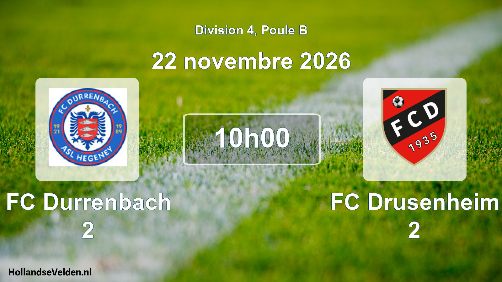 Scheduled Match: FC Durrenbach 2 - FC Drusenheim 2 (22 November 2026)